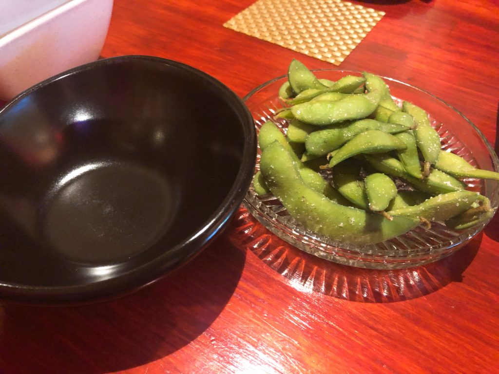 20190126 むっ茶ん お通し 枝豆