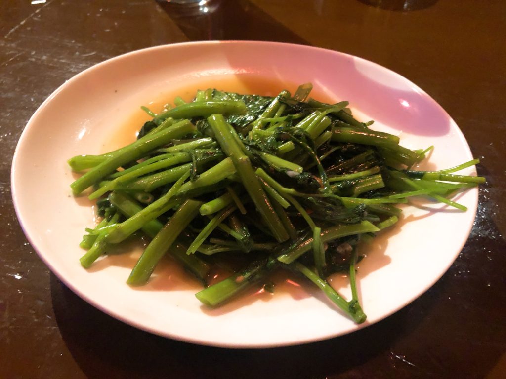 soi33 空芯菜の炒め物