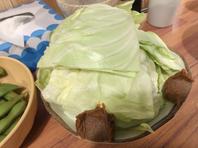 やきとり おさない 五稜郭店 生キャベツ