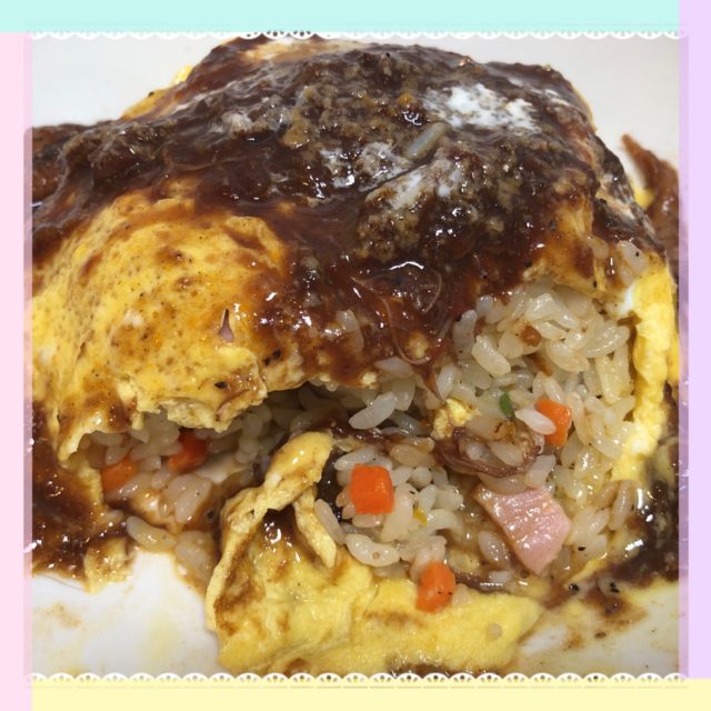 20190629 Wrap’n Roll Cafe オムライス