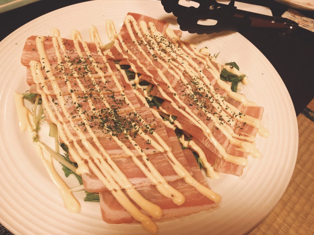 20190621 花鳥風月 水菜とベーコン