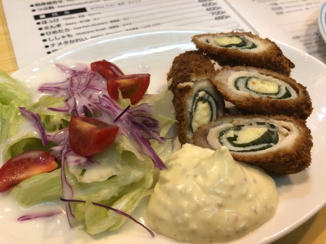 20190713 のみ喰い処 はまなす チーズと大葉のチキンフライ