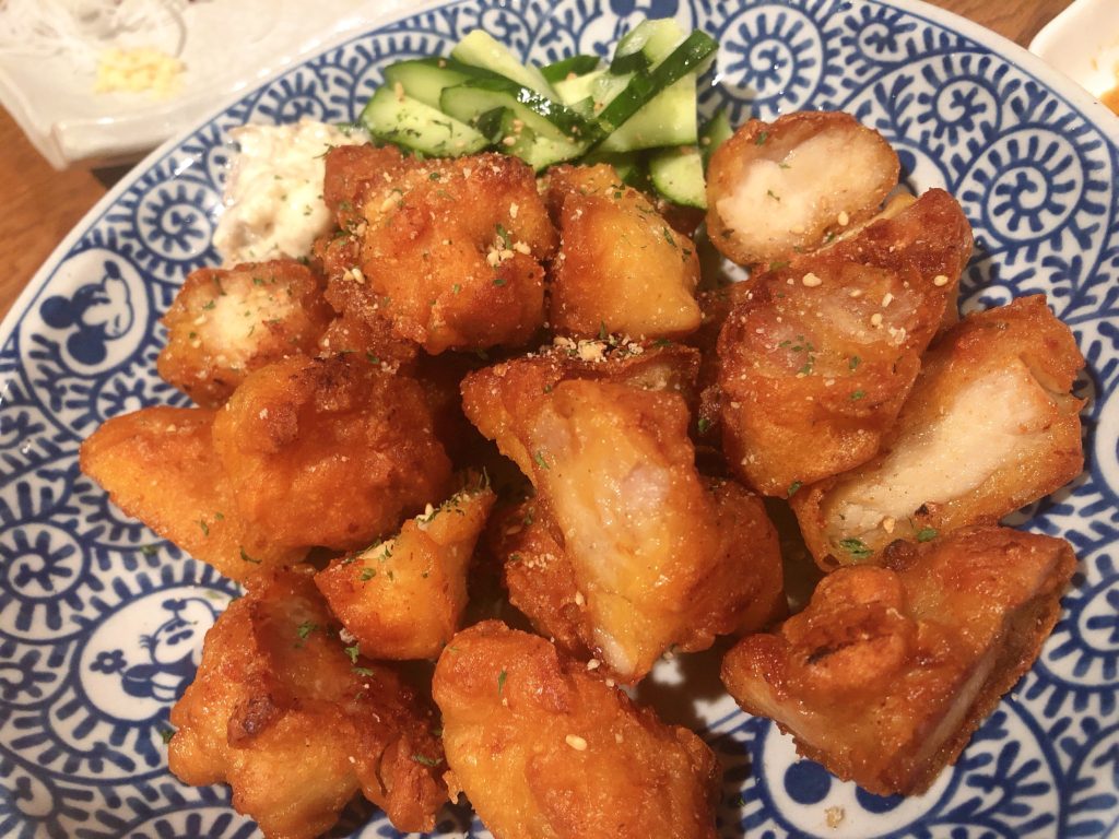 20190723 BarKen カウンターにて 本日の揚げ物