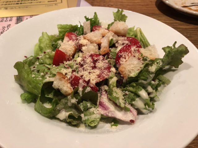 20190809 たちか屋 サラダはハーフで