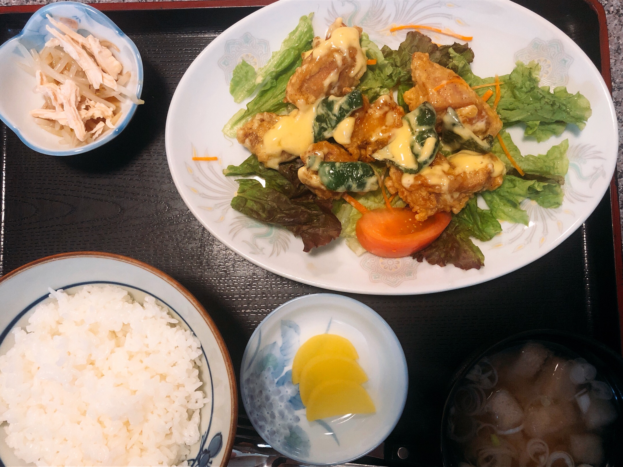 20190914 八方亭 鶏マヨ炒め定食