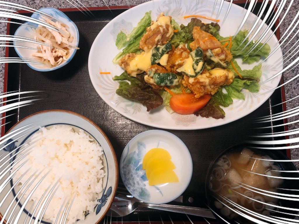 20190914 八方亭 鶏マヨ炒め定食
