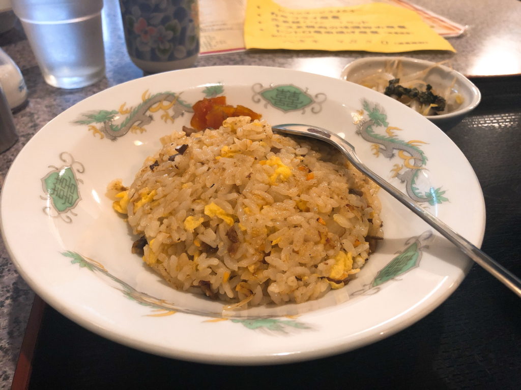 20191012 八方亭 広東麺セットの半チャーハン