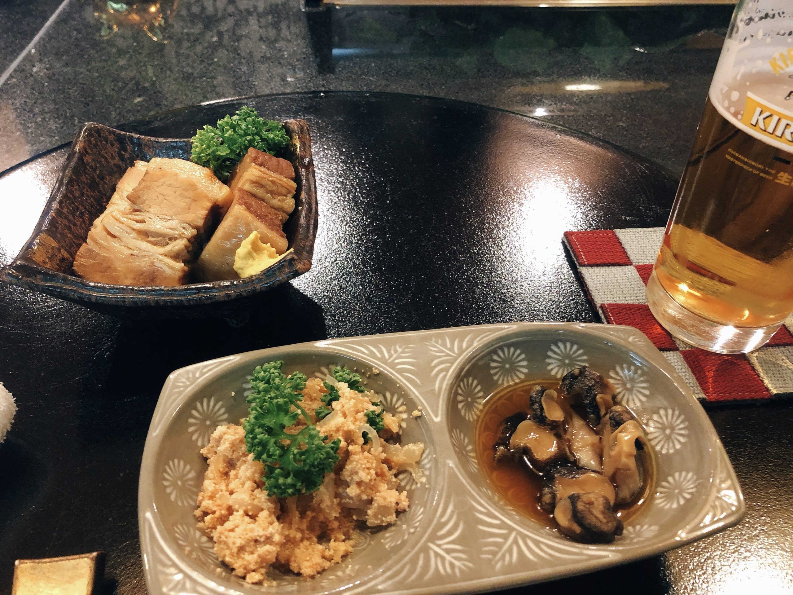 肴処 瑞穂 お通しと豚角煮