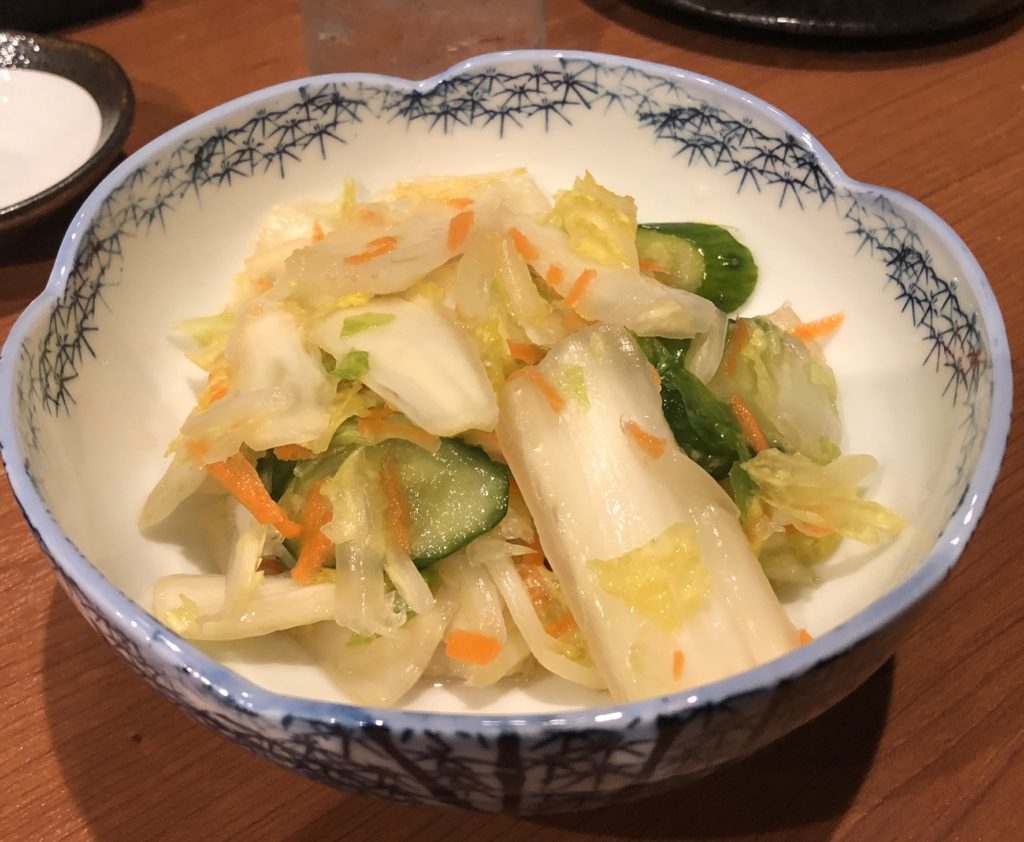 居酒屋実菜　白菜のつけもの