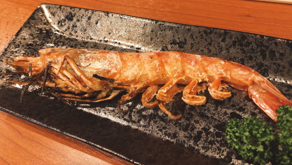 居酒屋実菜　赤エビ塩焼