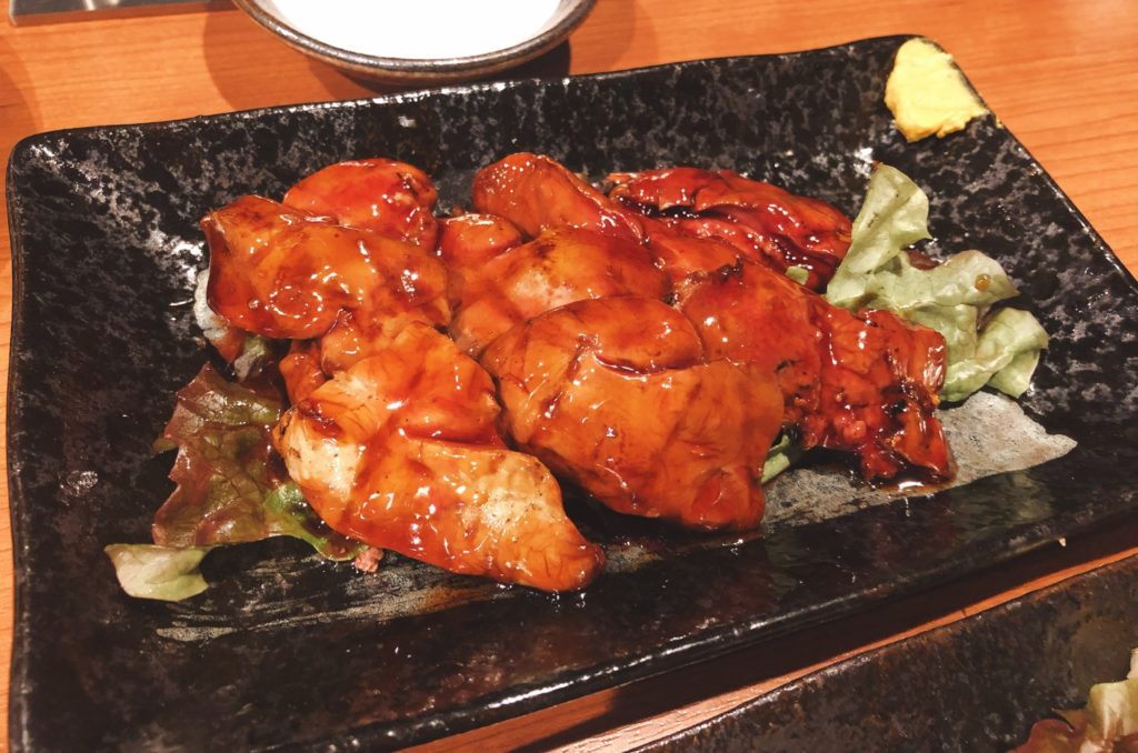 居酒屋実菜　白レバー焼