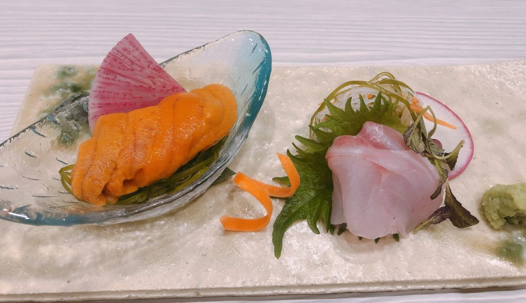 20200324 函館うに むらかみ　ソイとウニのお造り