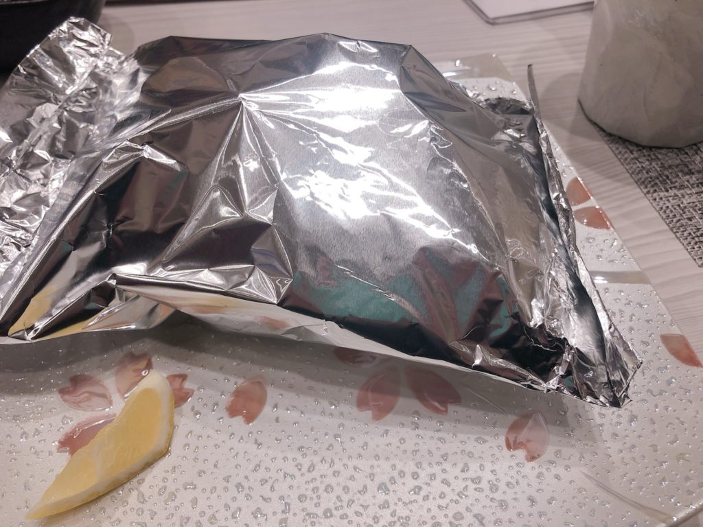 20200324 函館うに むらかみ　サクラマスのホイル焼き