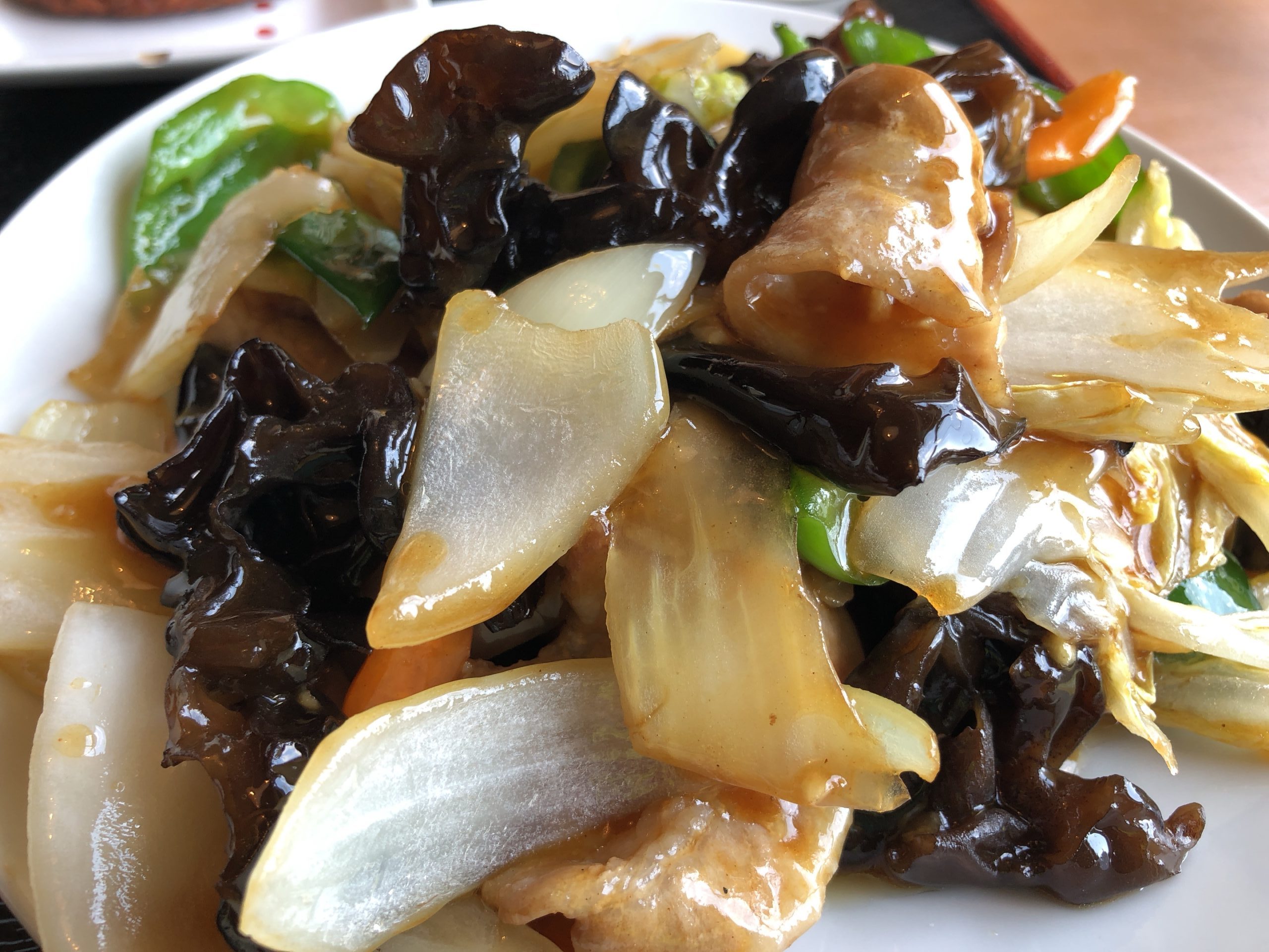 20200404 美味鮮 豚肉白菜木耳炒めランチ