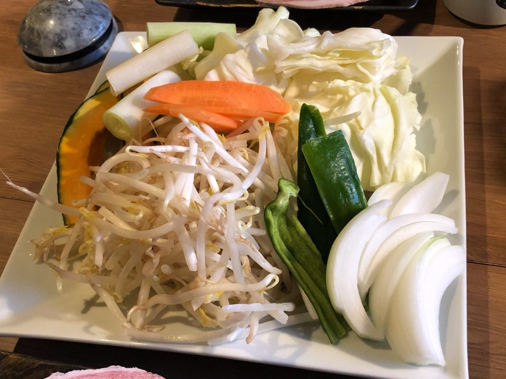 箱館ジンギスカン　五稜郭店　焼き野菜盛り
