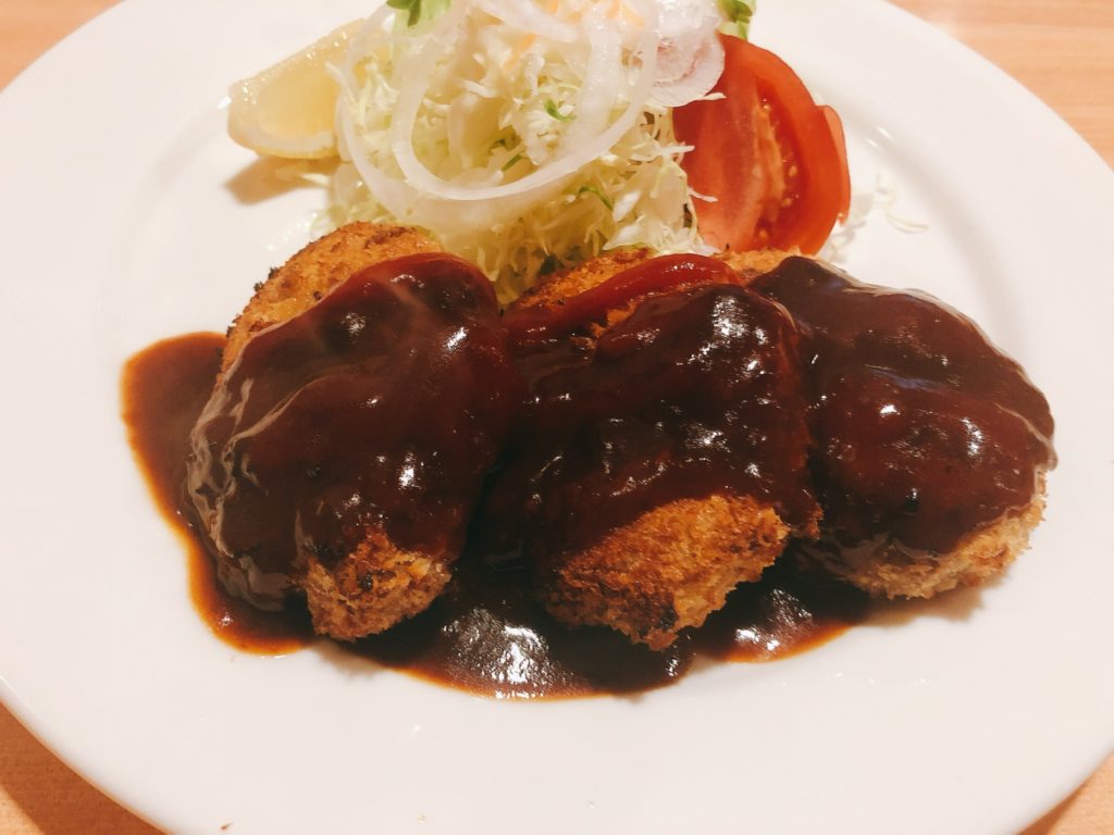 20200704 赤い風車　ハンバーグカツ