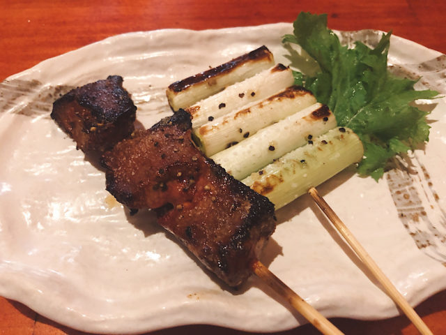 20200815 活海鮮居酒屋 むっ茶ん　ネギ串とレバー