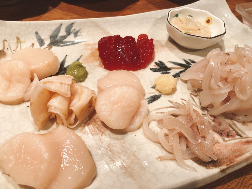 ネイル後の夜ゴハン 刺身盛