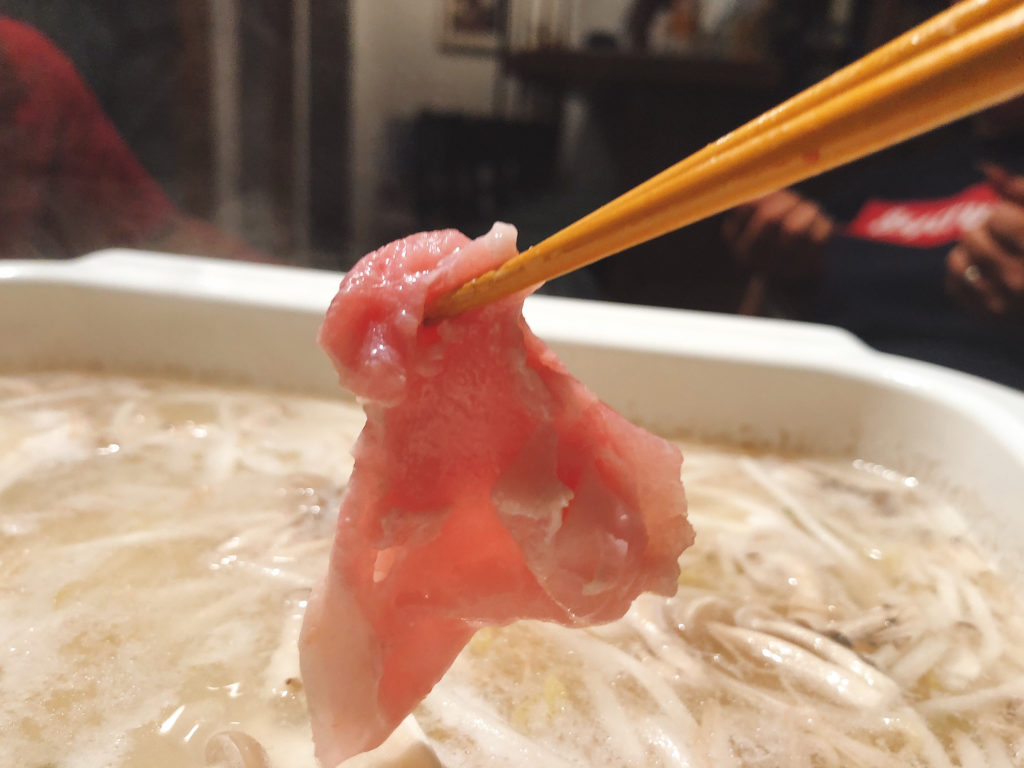 ネイル後の夜ゴハン しゃぶしゃぶ