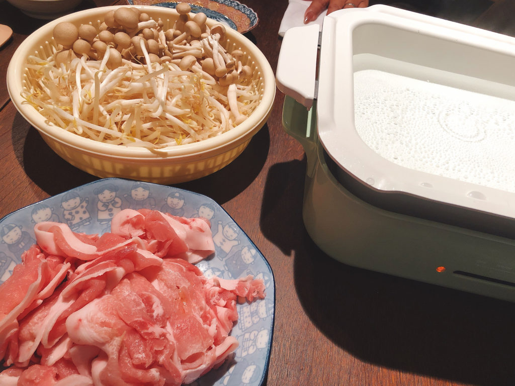 ネイル後の夜ゴハン しゃぶしゃぶ