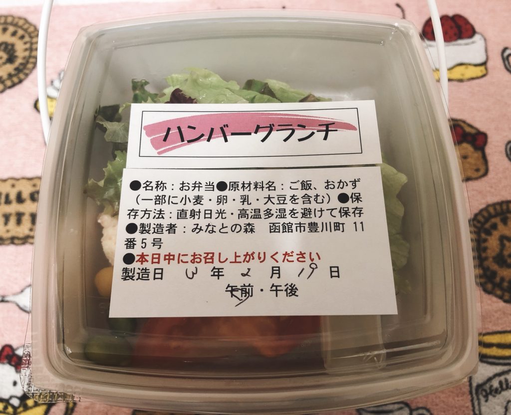 みなとの森ランチボックスデリバリー　ハンバーグランチ