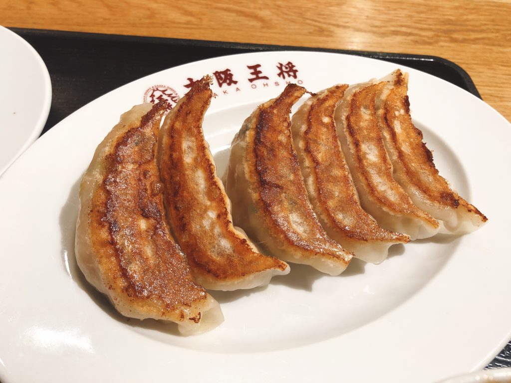 大阪王将　ホイコーロー定食の餃子