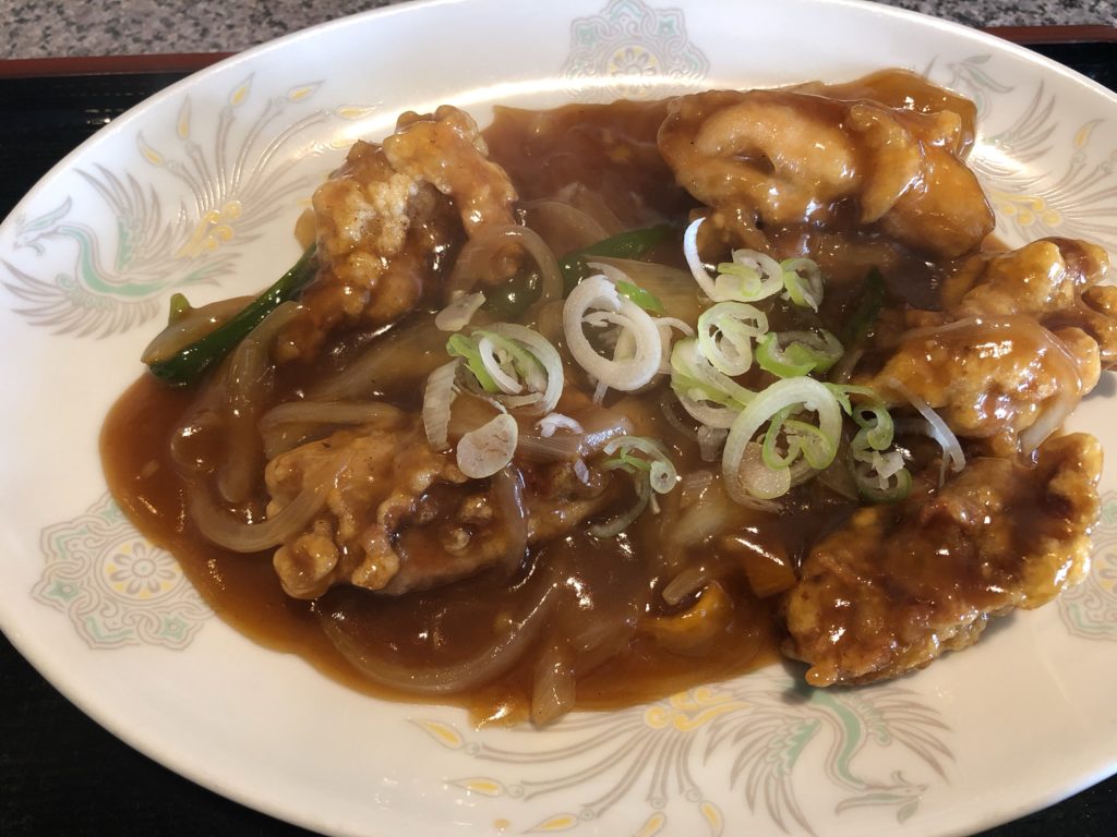 中華食堂 八方亭　鶏肉の甘酢炒め定食