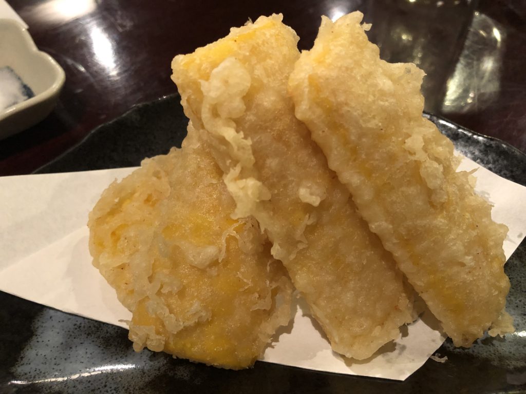 四季料理みしな　とうもろこしの天麩羅