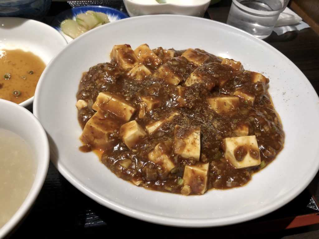 中華レストラン杏梨　杏梨セット　四川激辛麻婆豆腐