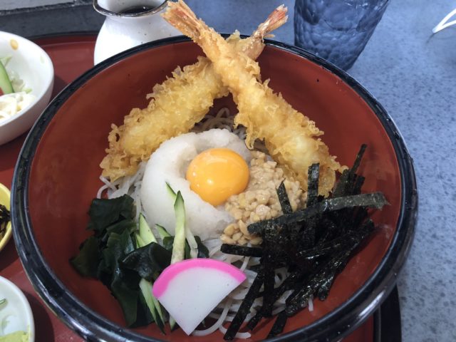 20220927 蕎麦処 瑠瞳 冷えび天納豆そば