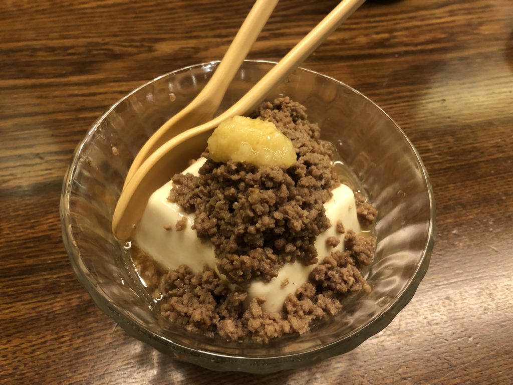 20221112 炭山肉男 肉味噌ぶっかけ冷奴